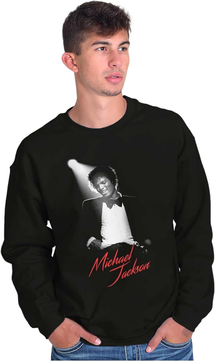 imageBrisco Brands Michael Jackson King of Pop Spotlight Sweatshirt for Men or WomenBlack