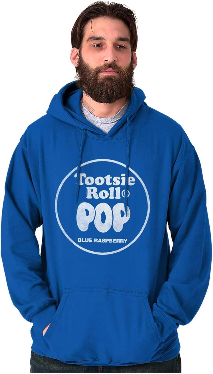imageBrisco Brands Tootsie Roll Pop Banana Flavored Candy Hoodie Sweatshirt Women MenBlue Raspberry