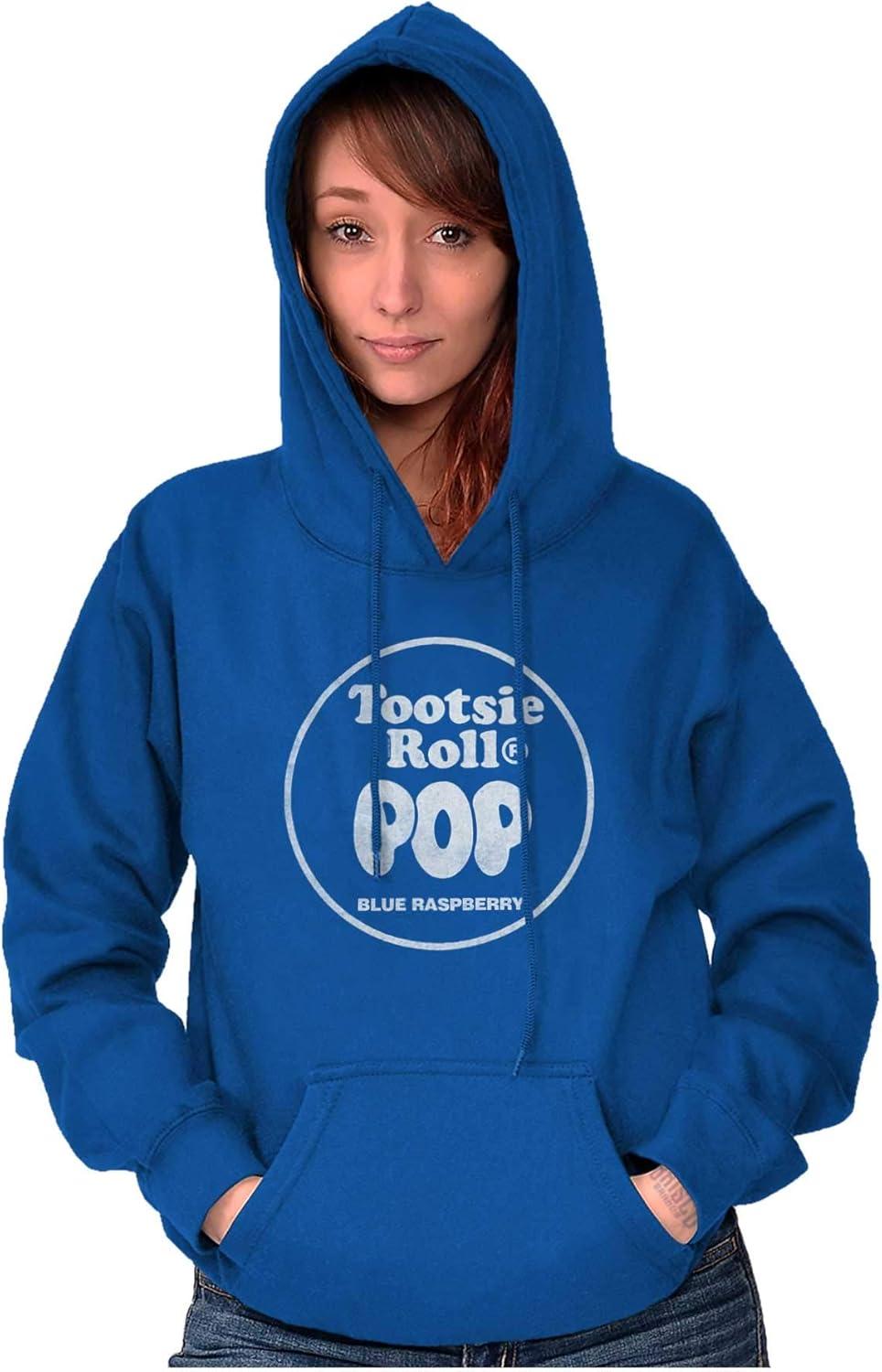 imageBrisco Brands Tootsie Roll Pop Banana Flavored Candy Hoodie Sweatshirt Women MenBlue Raspberry