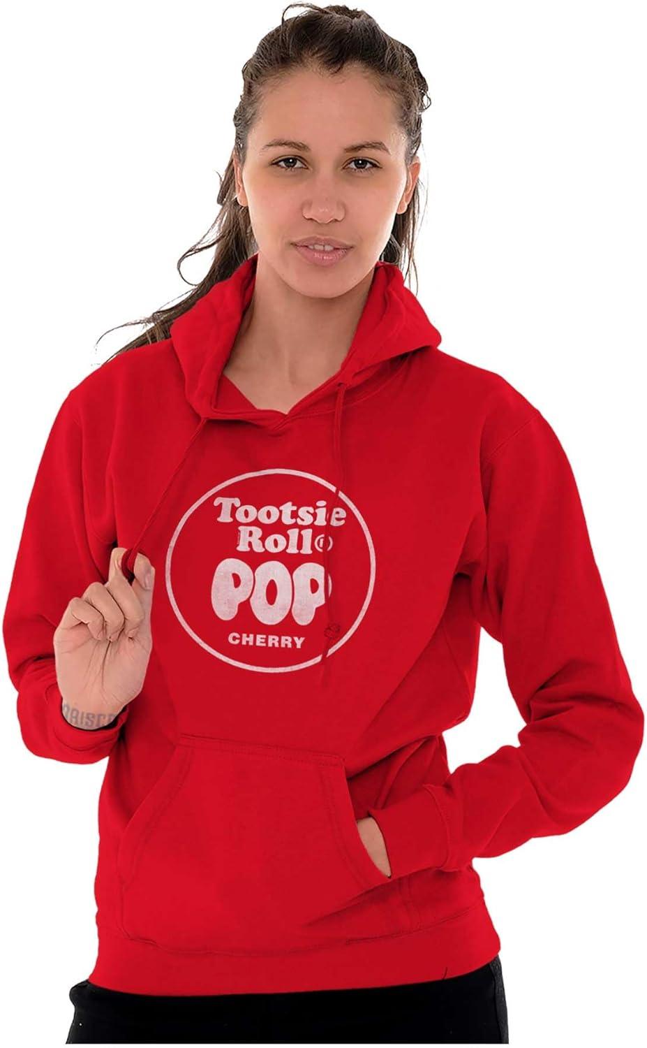imageBrisco Brands Tootsie Roll Pop Banana Flavored Candy Hoodie Sweatshirt Women MenCherry