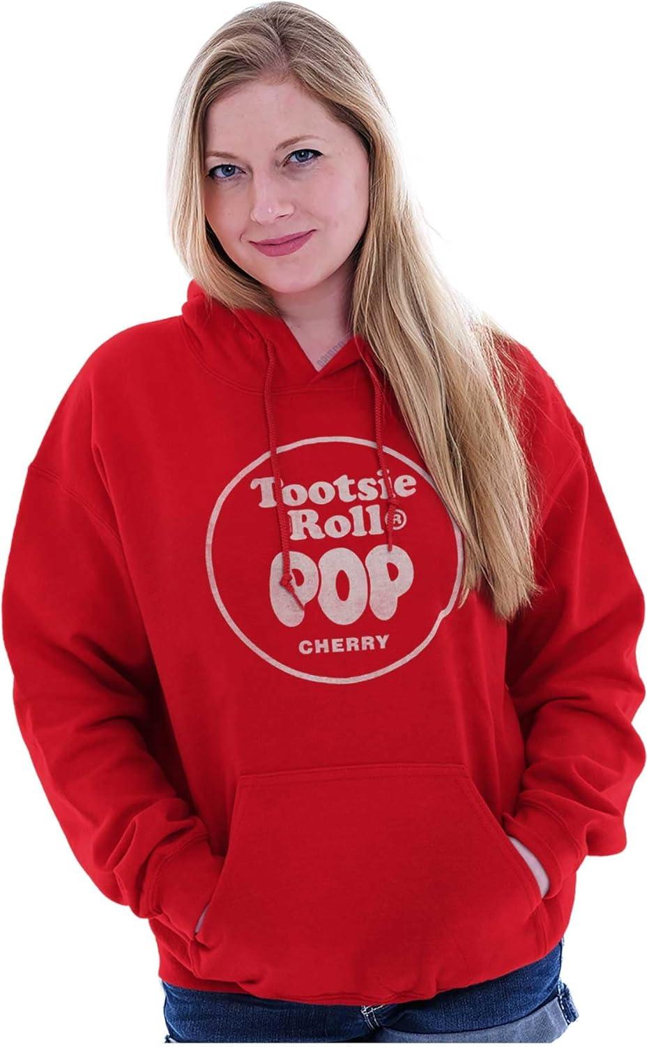 imageBrisco Brands Tootsie Roll Pop Banana Flavored Candy Hoodie Sweatshirt Women MenCherry
