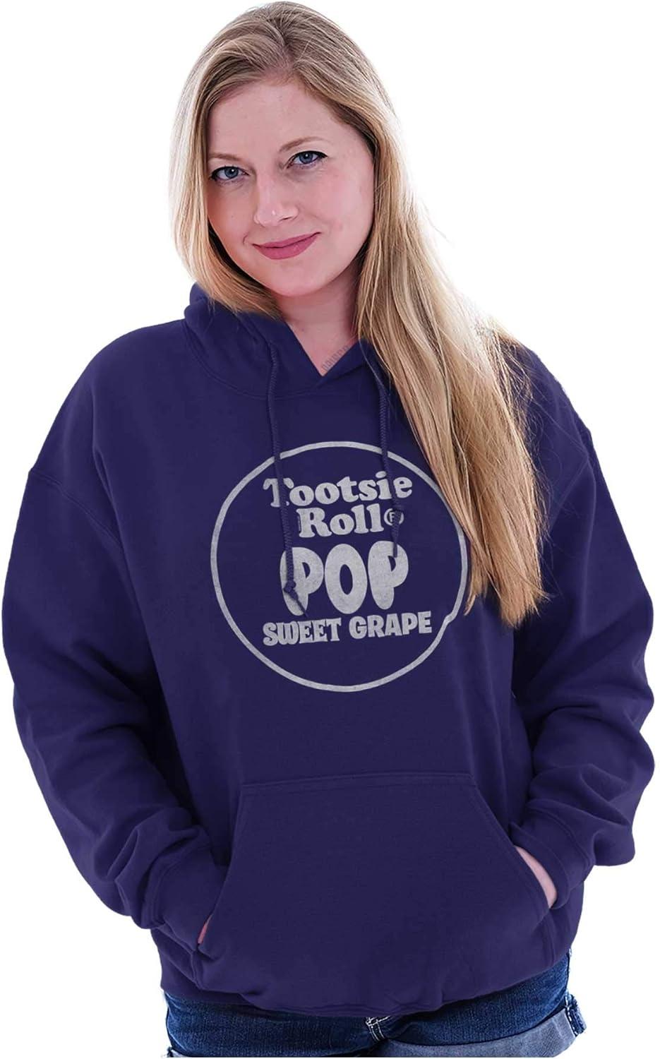imageBrisco Brands Tootsie Roll Pop Banana Flavored Candy Hoodie Sweatshirt Women MenSweet Grape