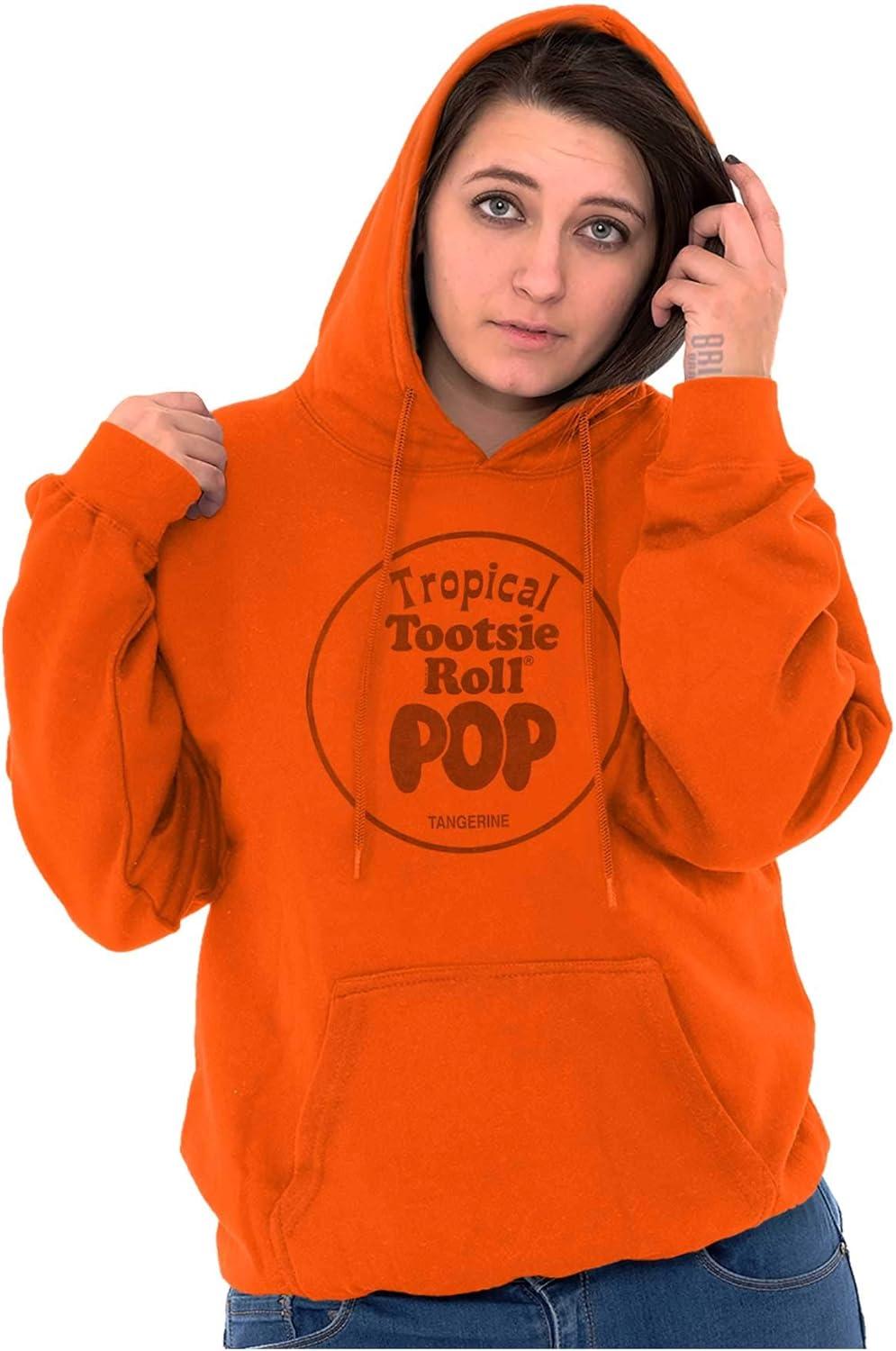 imageBrisco Brands Tootsie Roll Pop Banana Flavored Candy Hoodie Sweatshirt Women MenTropical Tangerine