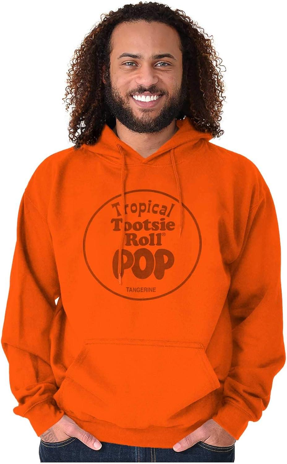 imageBrisco Brands Tootsie Roll Pop Banana Flavored Candy Hoodie Sweatshirt Women MenTropical Tangerine