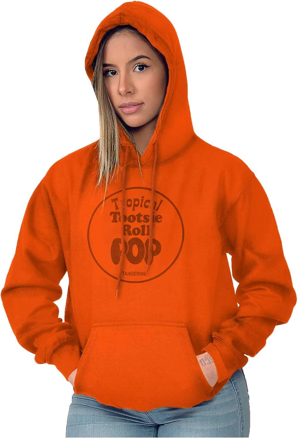 imageBrisco Brands Tootsie Roll Pop Banana Flavored Candy Hoodie Sweatshirt Women MenTropical Tangerine
