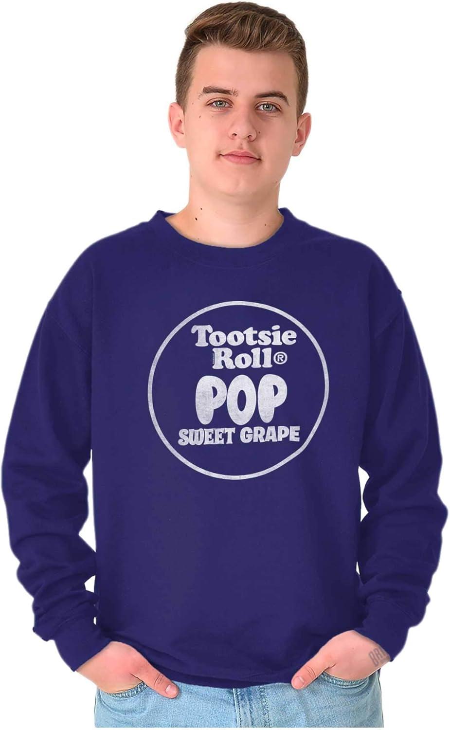 imageBrisco Brands Tootsie Roll Pop Banana Flavored Candy Sweatshirt for Men or WomenSweet Grape