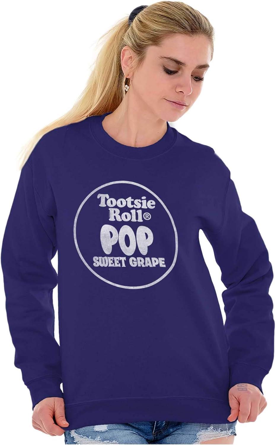 imageBrisco Brands Tootsie Roll Pop Banana Flavored Candy Sweatshirt for Men or WomenSweet Grape