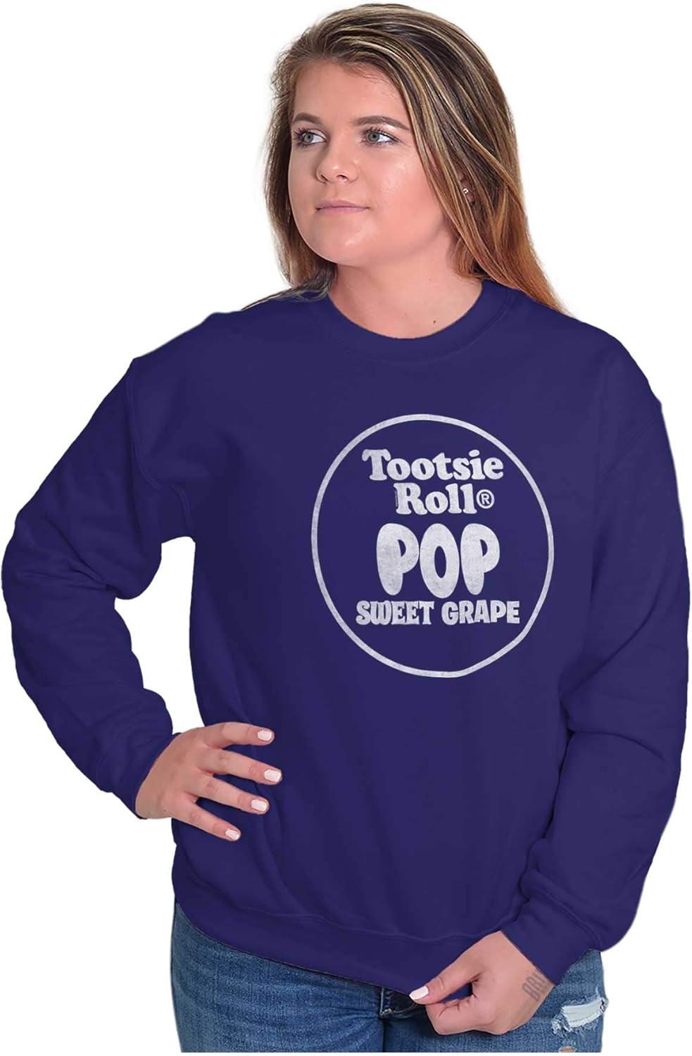 imageBrisco Brands Tootsie Roll Pop Banana Flavored Candy Sweatshirt for Men or WomenSweet Grape