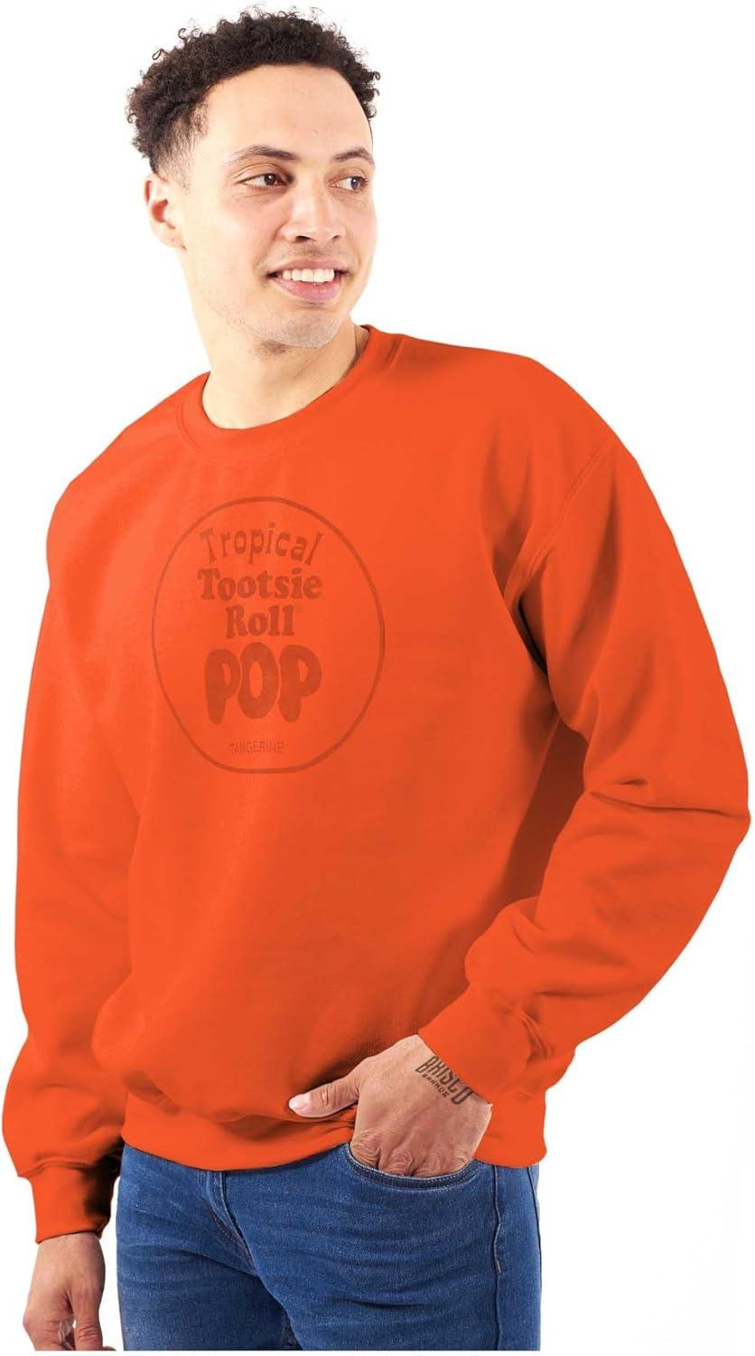 imageBrisco Brands Tootsie Roll Pop Banana Flavored Candy Sweatshirt for Men or WomenTropical Tangerine