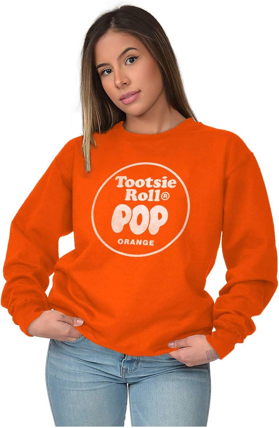 imageBrisco Brands Tootsie Roll Pop Orange Flavor Sweatshirt for Men or WomenOrange