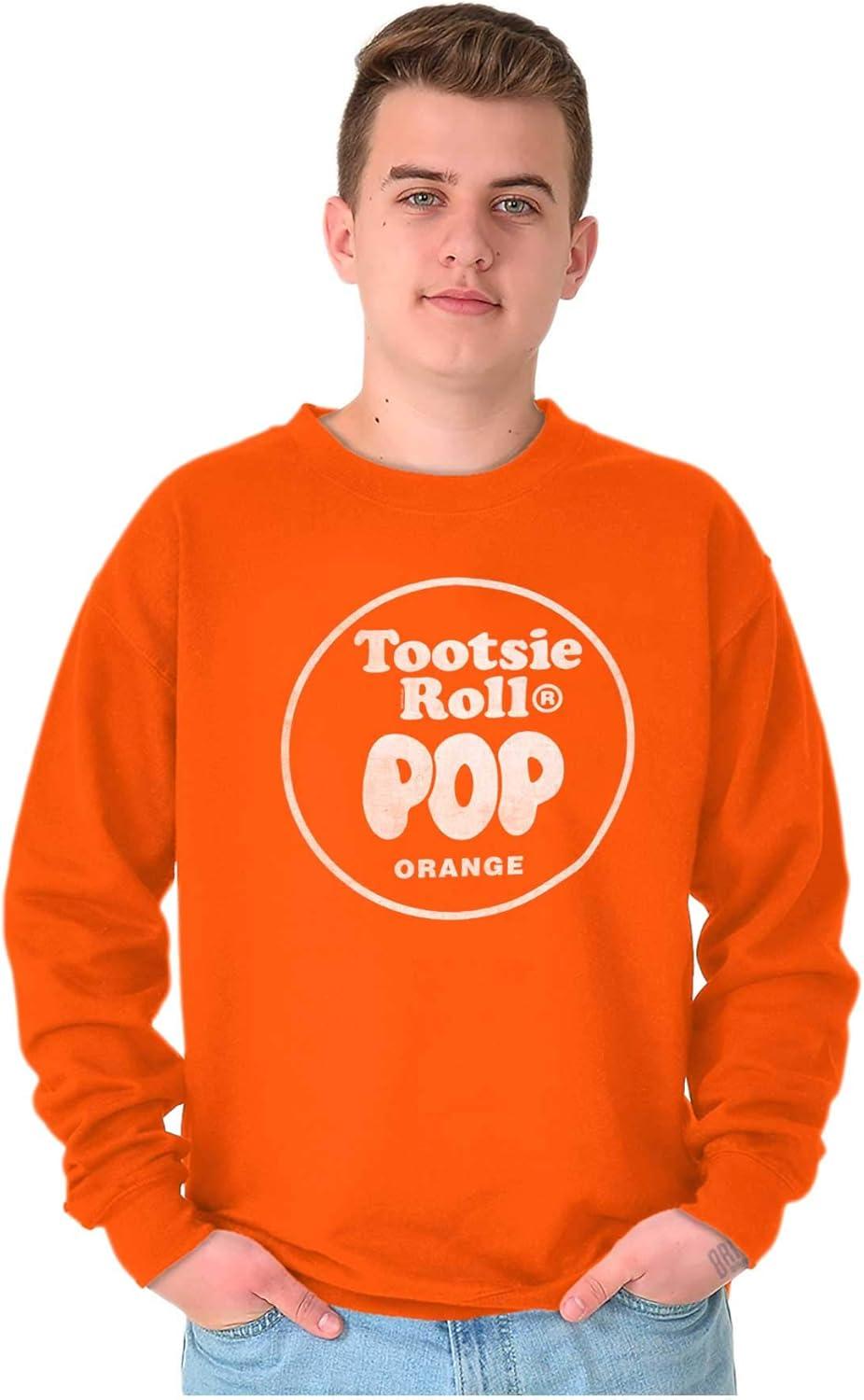 imageBrisco Brands Tootsie Roll Pop Orange Flavor Sweatshirt for Men or WomenOrange