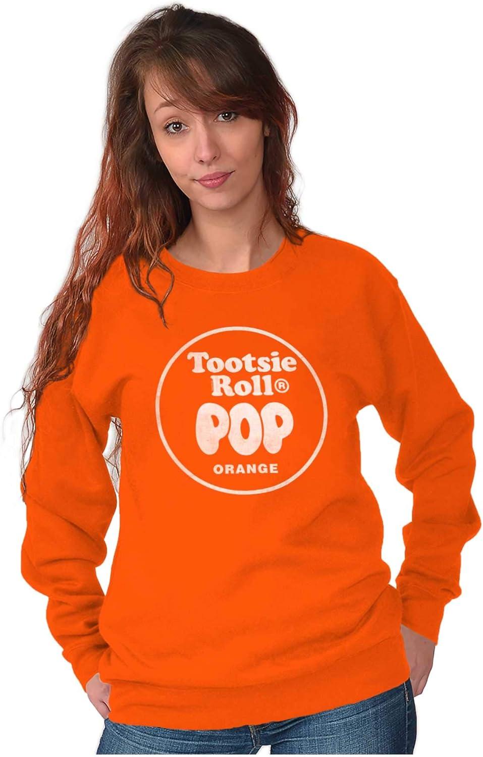 imageBrisco Brands Tootsie Roll Pop Orange Flavor Sweatshirt for Men or WomenOrange