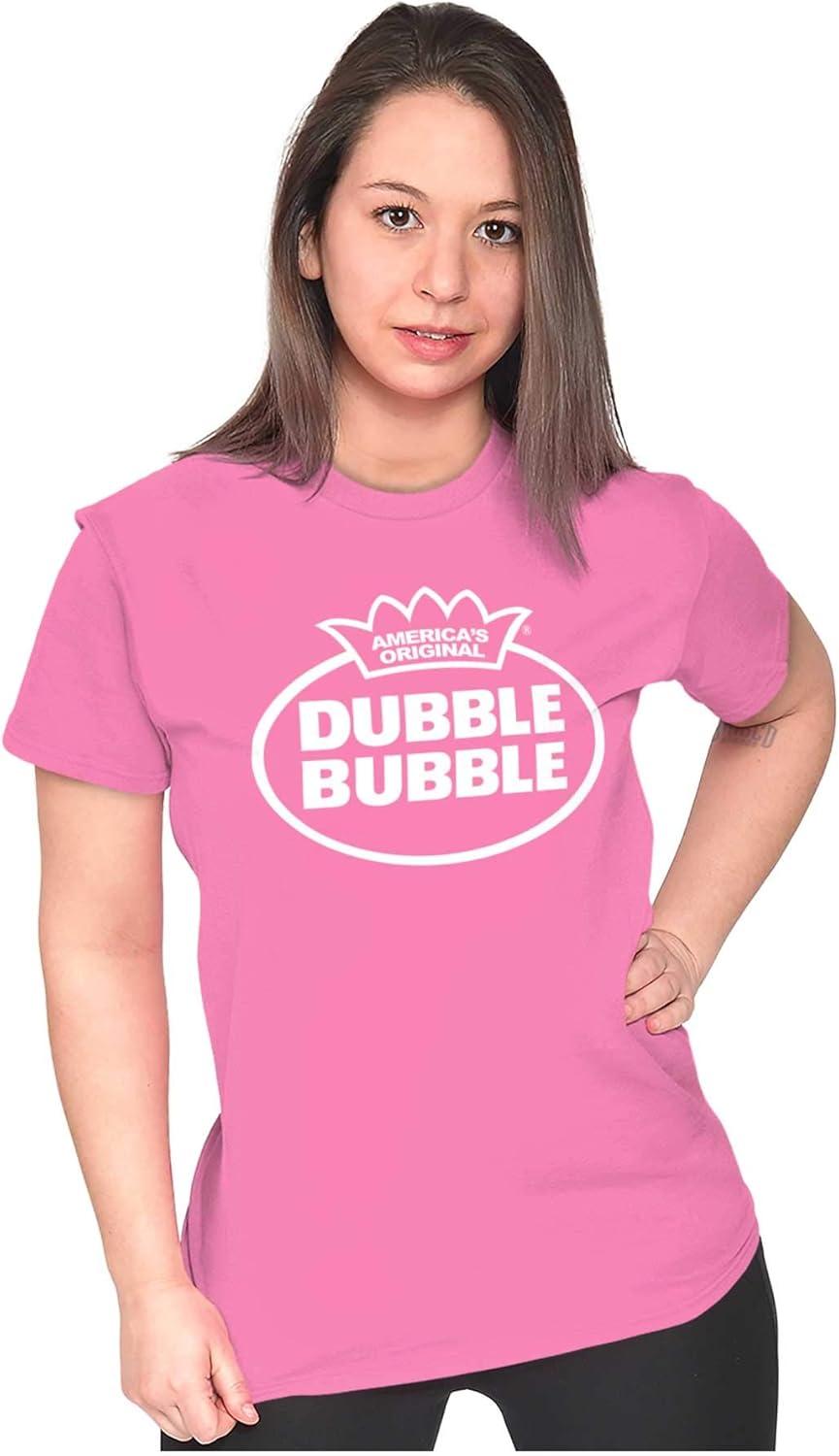 imageDistressed Dubble Bubble Retro Double Womens Slim Fit Graphic TeeAzalea