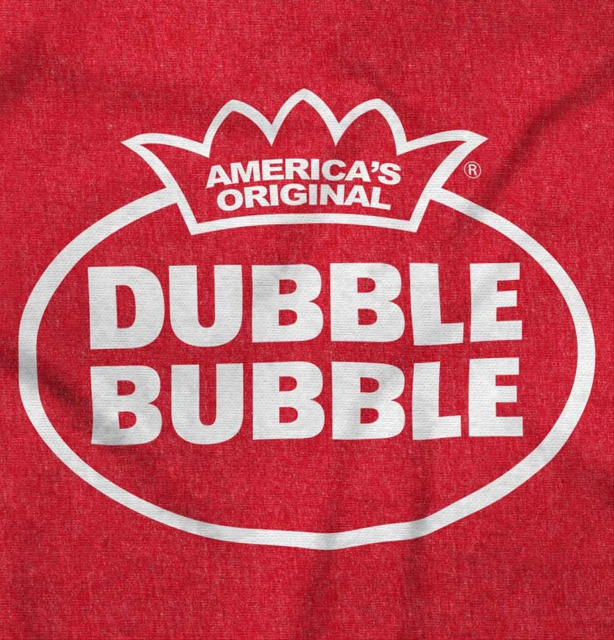 imageDistressed Dubble Bubble Retro Double Womens Slim Fit Graphic TeeHeather Red