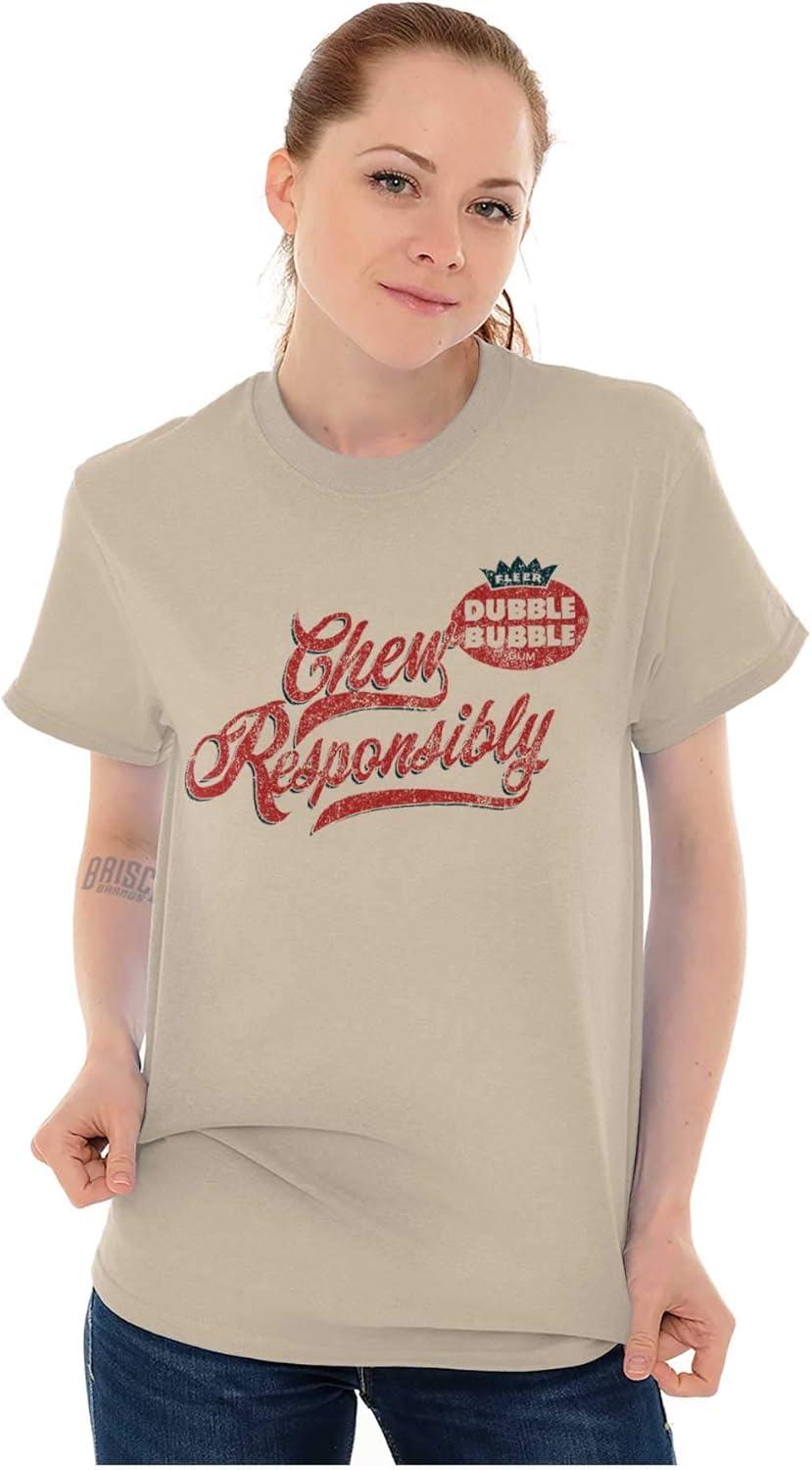 imageDubble Bubble Chew Responsibly Graphic T Shirt Men or WomenSand