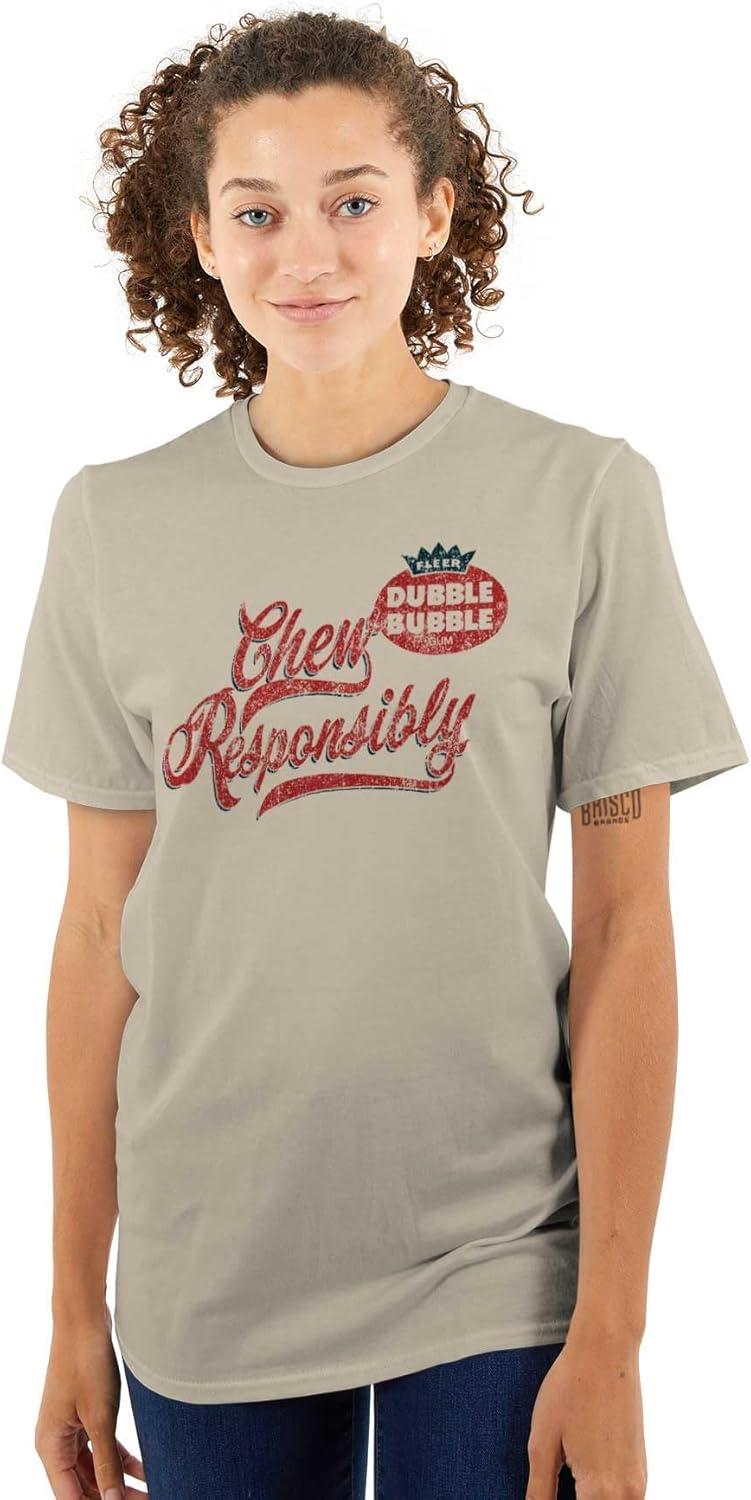 imageDubble Bubble Chew Responsibly Graphic T Shirt Men or WomenSand