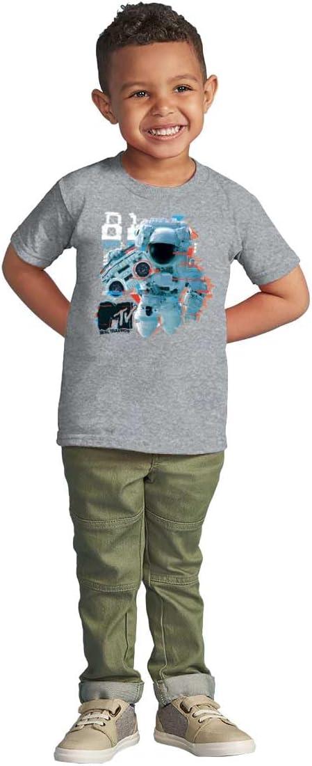 imageMTV Static Glitch Boombox Moon Man Toddler Boy Girl T ShirtHeather