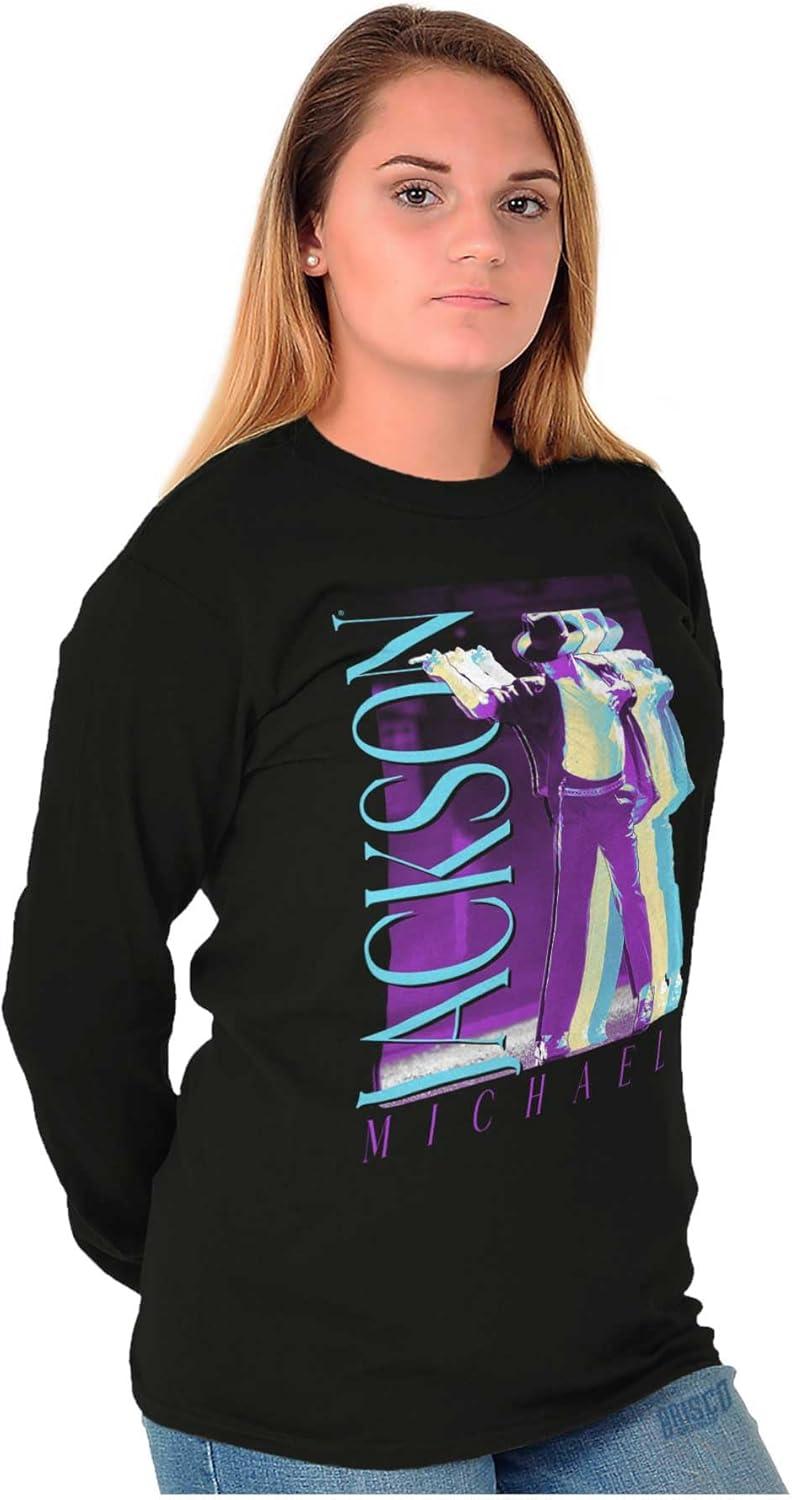 imageMichael Jackson MJ Dance Glitch Long Sleeve Tshirt Men WomenBlack