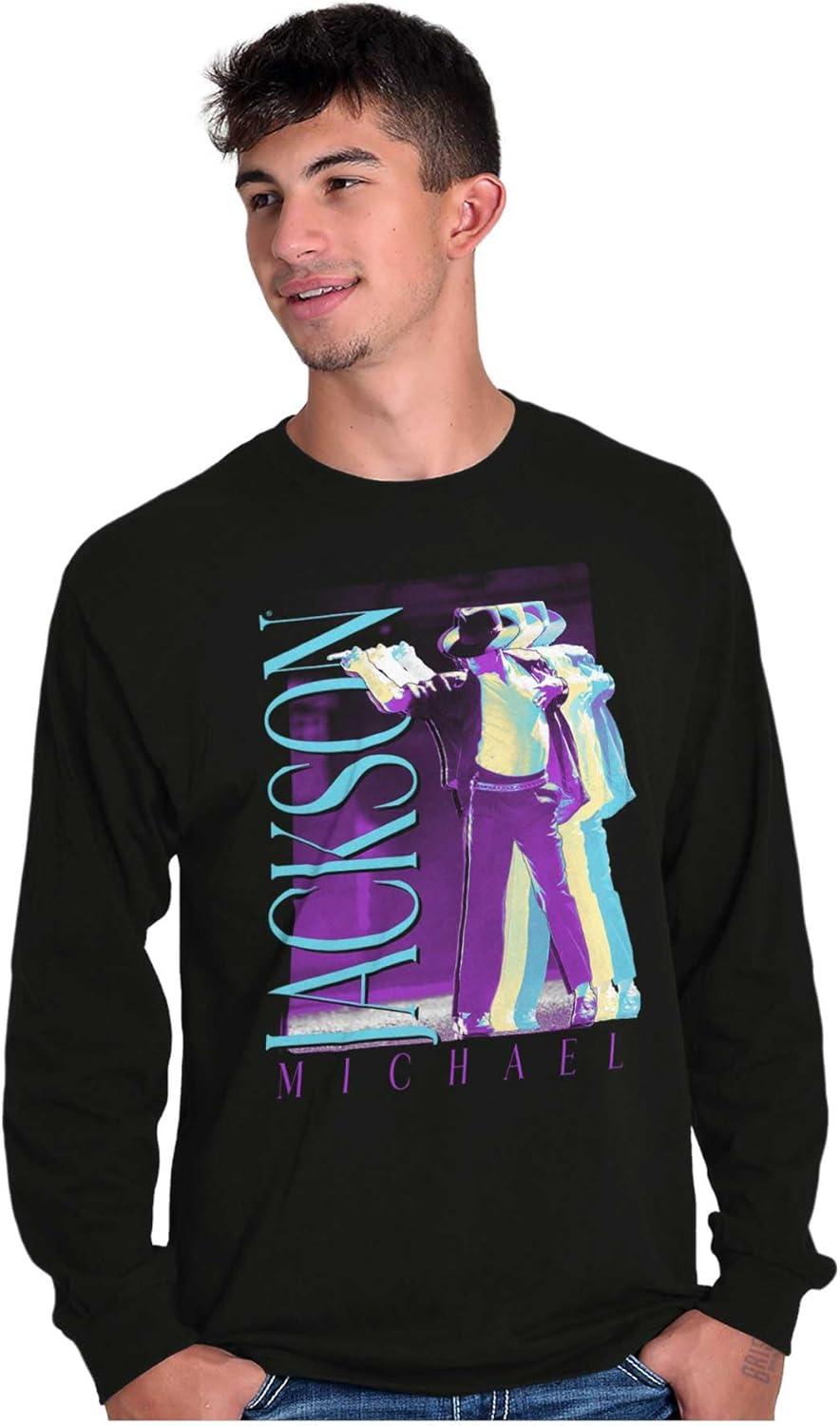 imageMichael Jackson MJ Dance Glitch Long Sleeve Tshirt Men WomenBlack