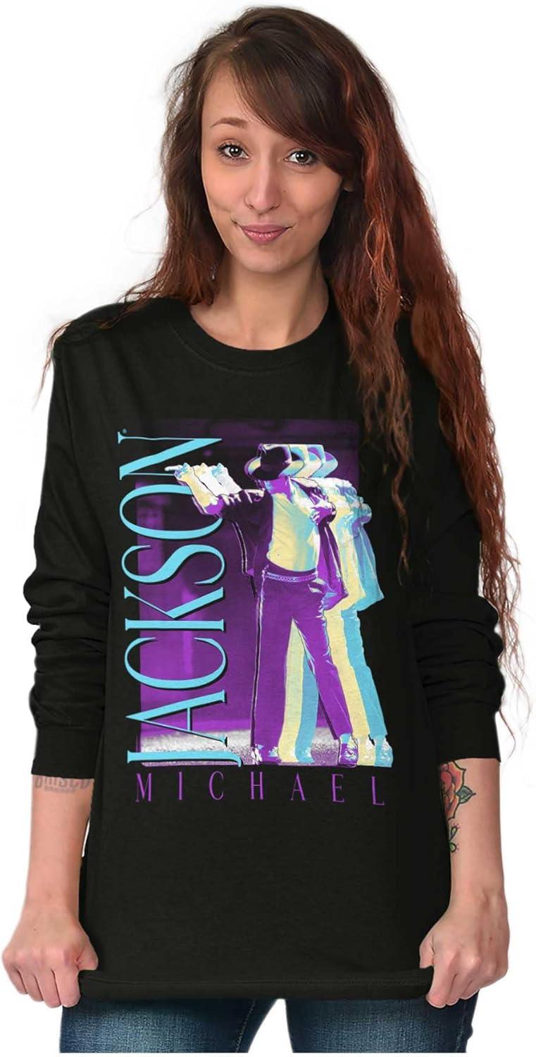 imageMichael Jackson MJ Dance Glitch Long Sleeve Tshirt Men WomenBlack