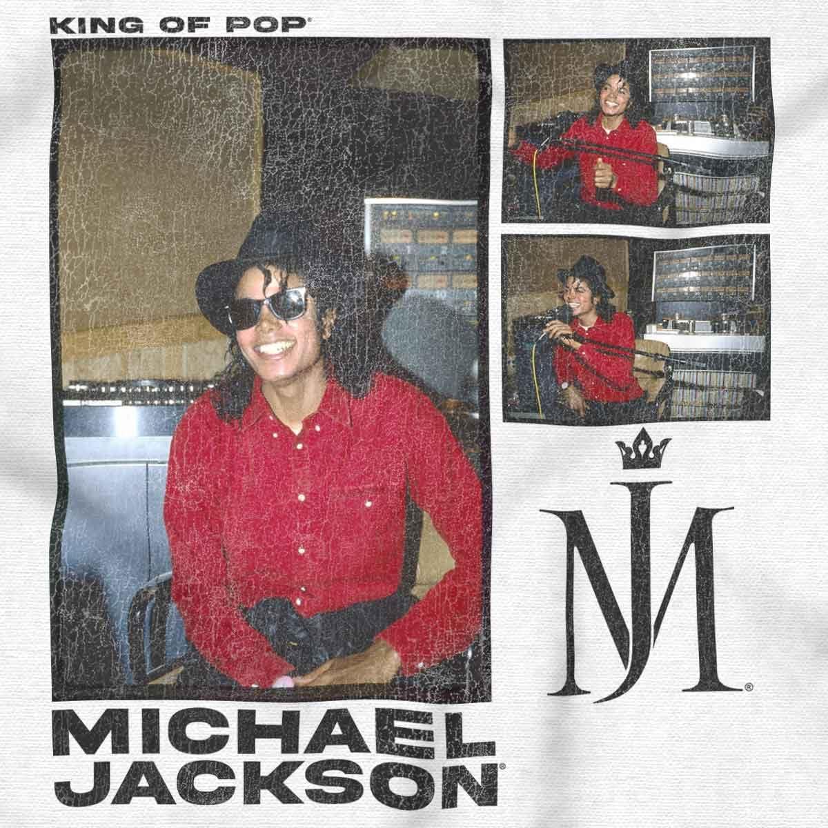imageMichael Jackson Pop Studio Session Long Sleeve Tshirt Men WomenWhite