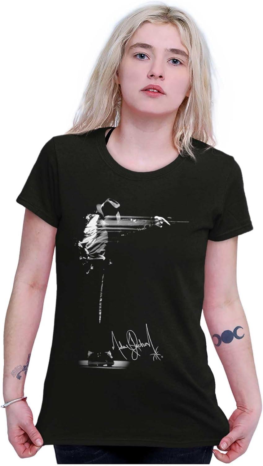 imageMichael Jackson Signature Autograph Womens Slim Fit Graphic TeeBlack