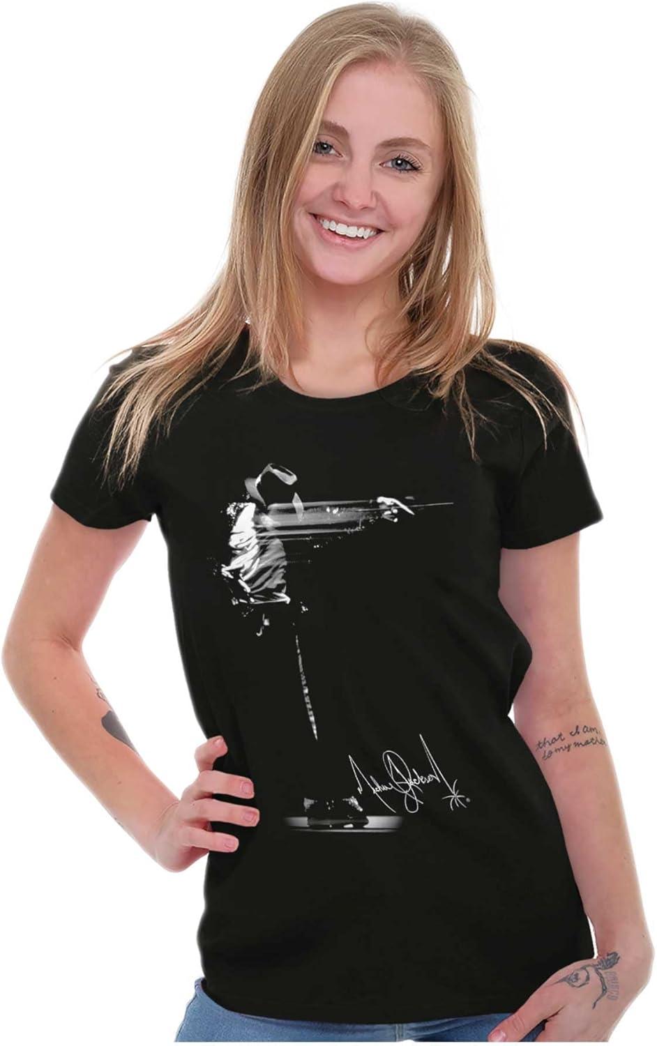 imageMichael Jackson Signature Autograph Womens Slim Fit Graphic TeeBlack