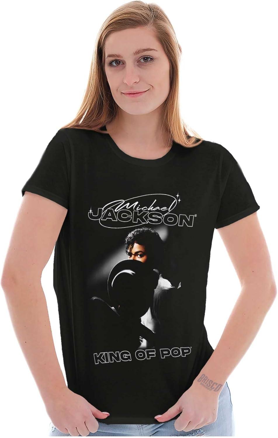 imageMichael Jackson Smooth Criminal Womens Slim Fit Graphic TeeBlack