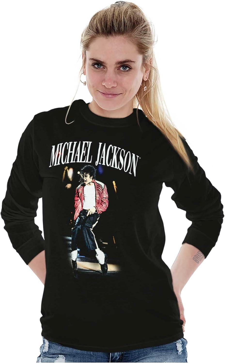 imageMichael Jackson Thriller Toe Stand Long Sleeve Tshirt Men WomenBlack