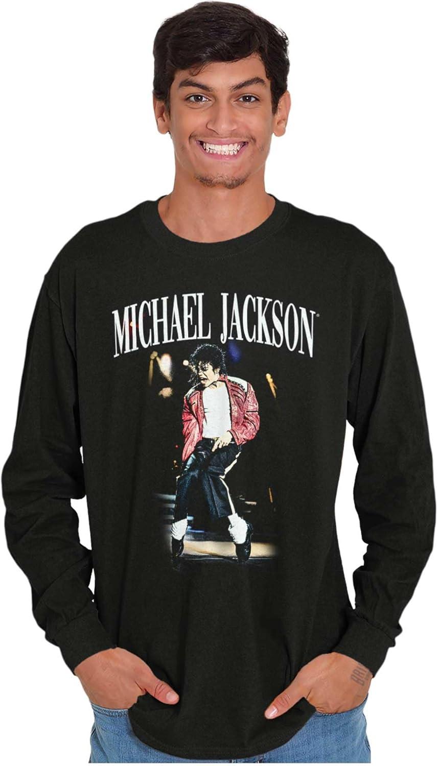 imageMichael Jackson Thriller Toe Stand Long Sleeve Tshirt Men WomenBlack