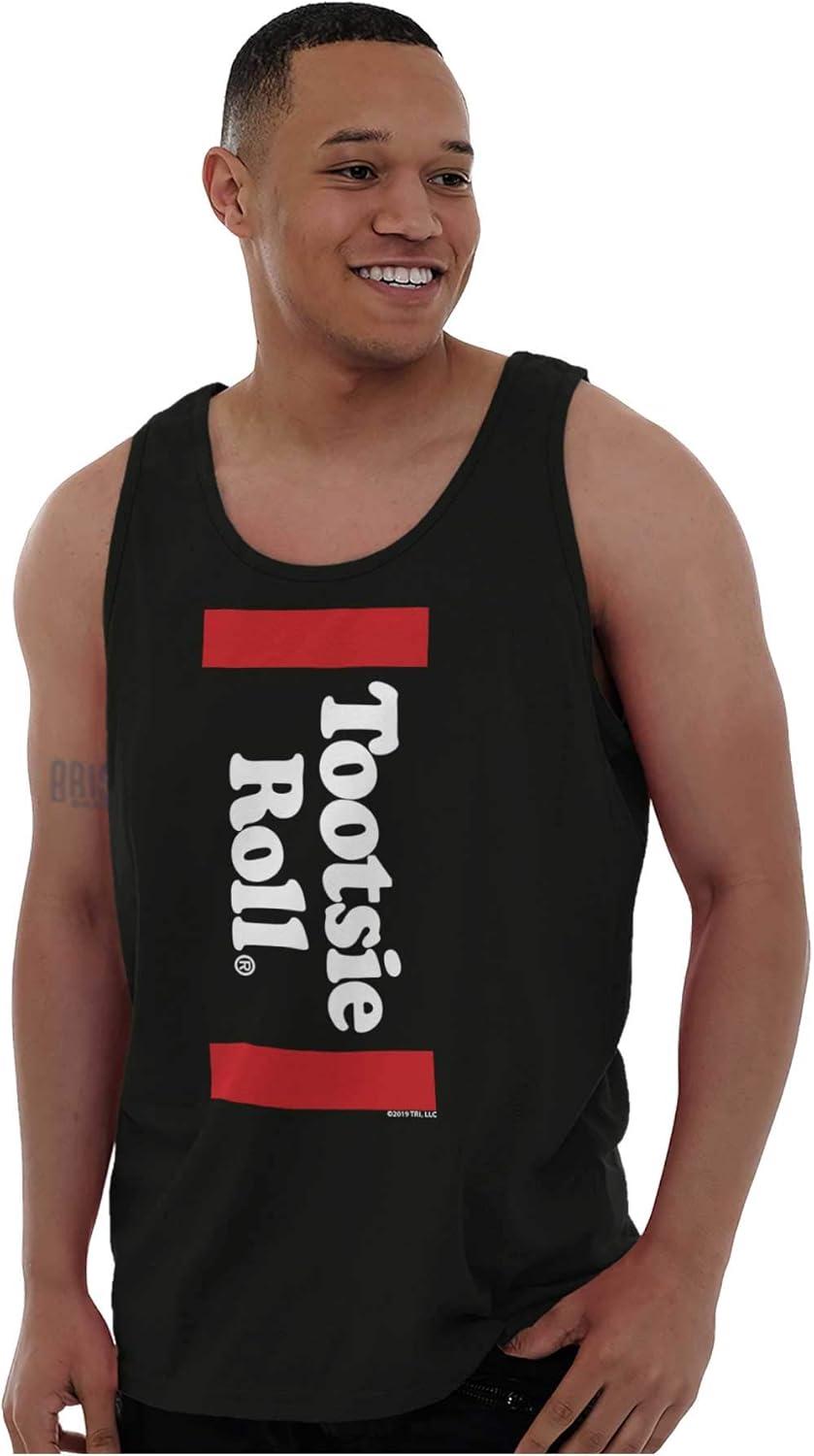 imageRetro Candy Logo Vintage Tootsie Roll Tank Top T Shirts Men WomenBlack