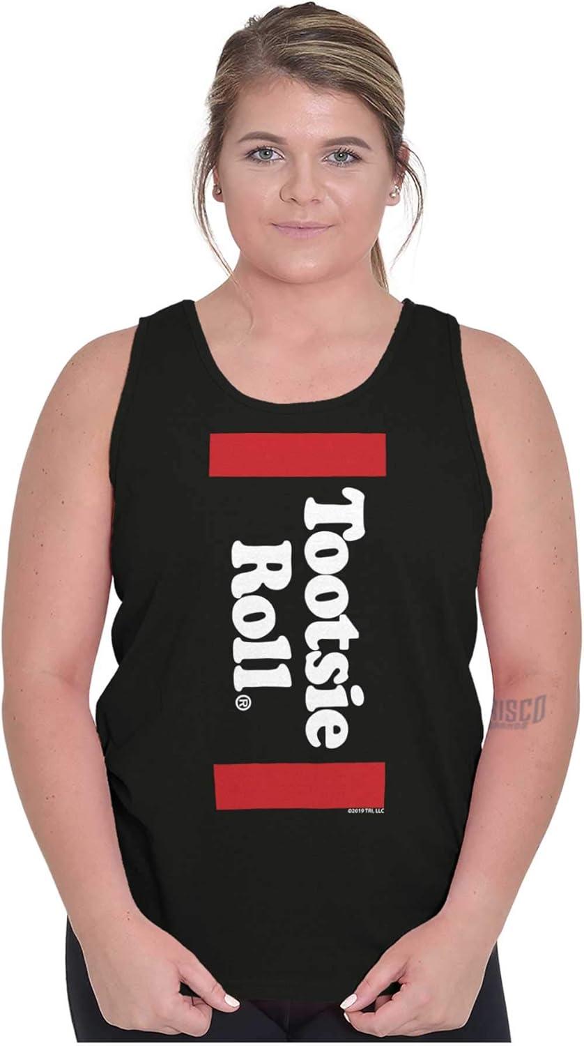 imageRetro Candy Logo Vintage Tootsie Roll Tank Top T Shirts Men WomenBlack