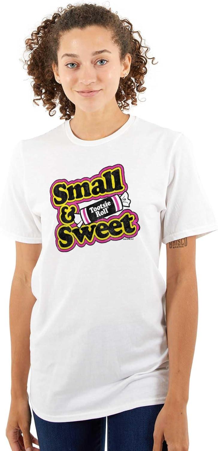 imageRetro Candy Small Sweet Tootsie Roll Womens Graphic T Shirt TeesWhite