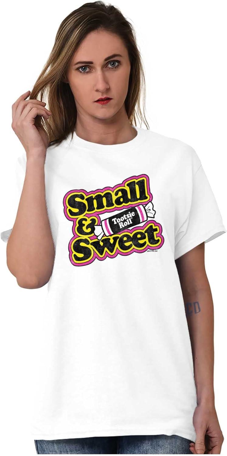 imageRetro Candy Small Sweet Tootsie Roll Womens Graphic T Shirt TeesWhite