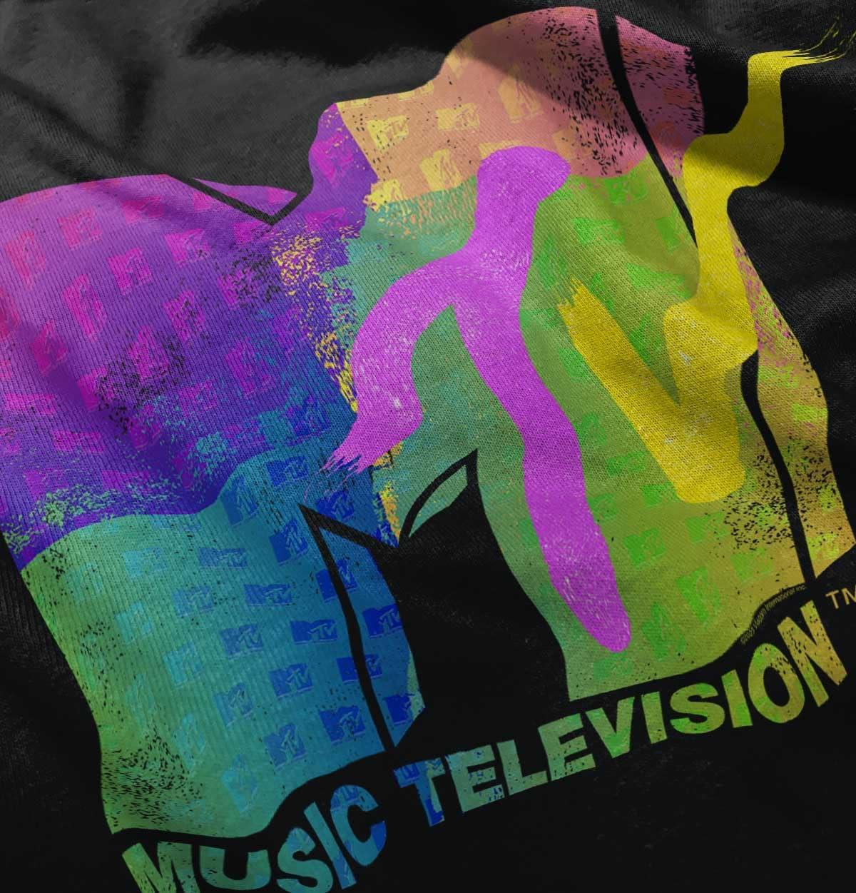 imageRetro MTV Distressed Stamps Logo Toddler Boy Girl T ShirtBlack