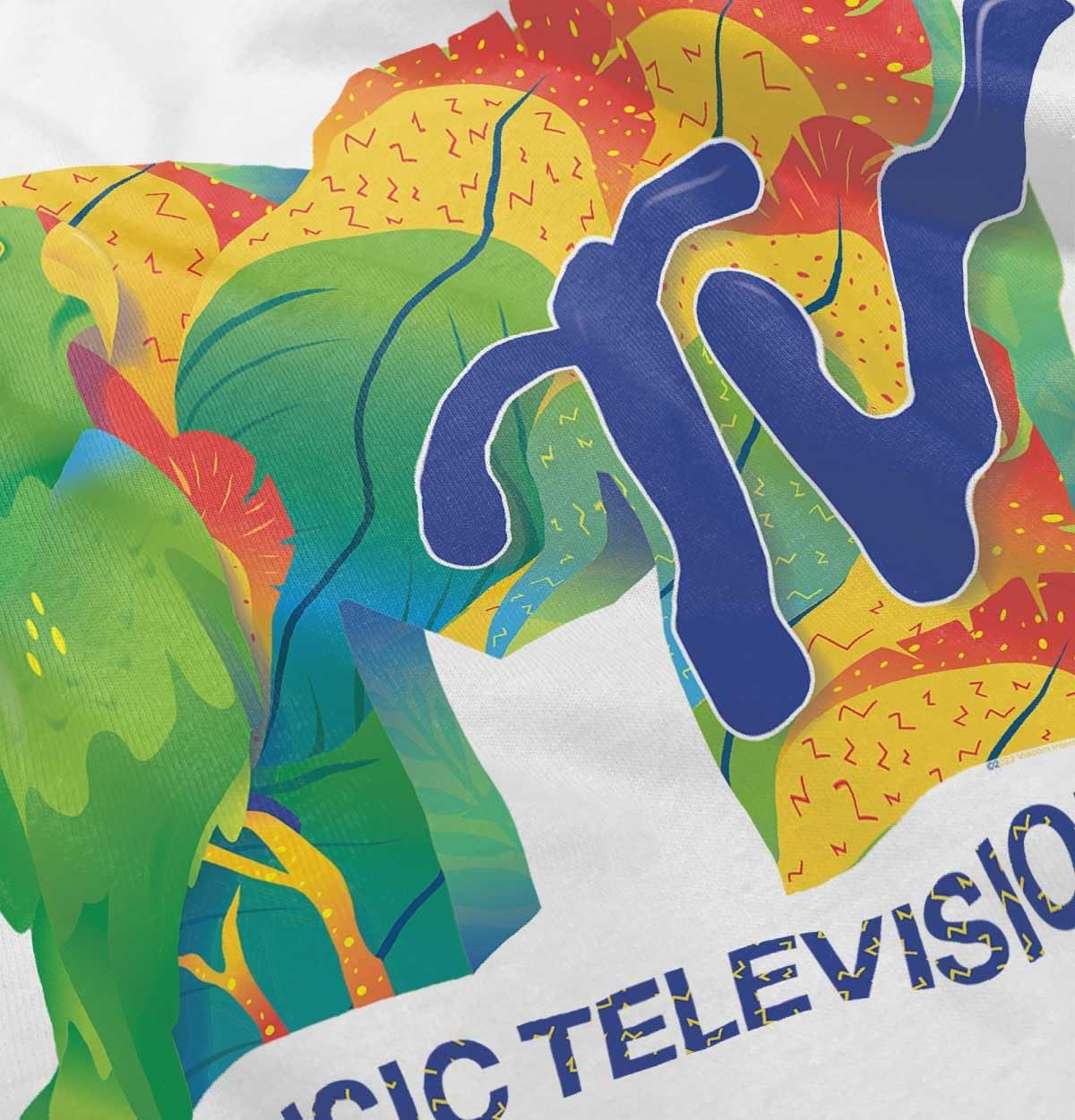 imageRetro MTV Tropical Parrot Logo Toddler Boy Girl T ShirtWhite