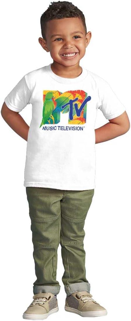 imageRetro MTV Tropical Parrot Logo Toddler Boy Girl T ShirtWhite