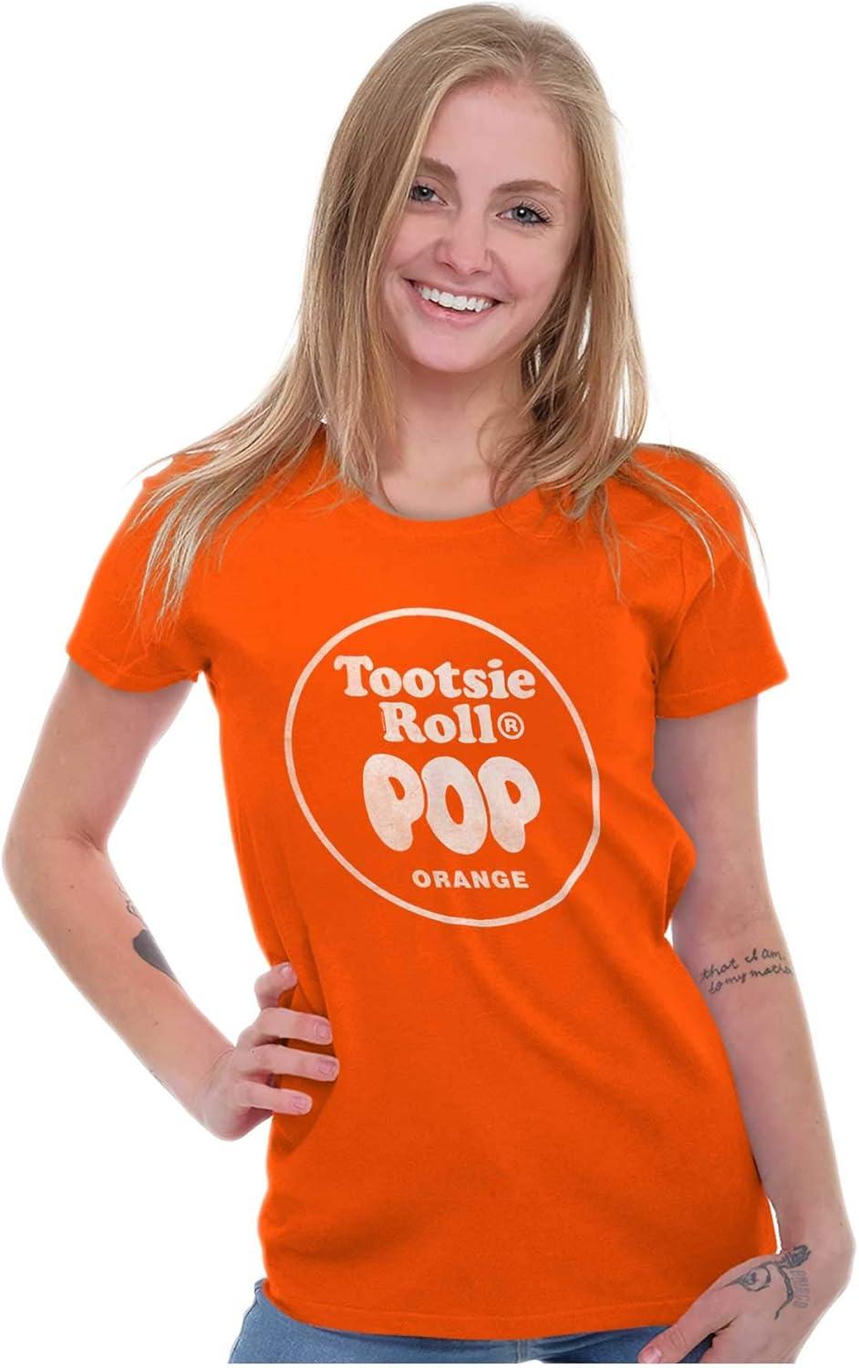imageTootsie Roll Pop Orange Flavor Womens Slim Fit Graphic TeeOrange