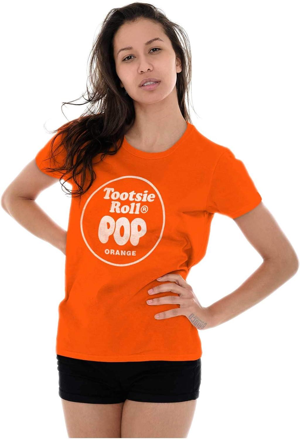 imageTootsie Roll Pop Orange Flavor Womens Slim Fit Graphic TeeOrange