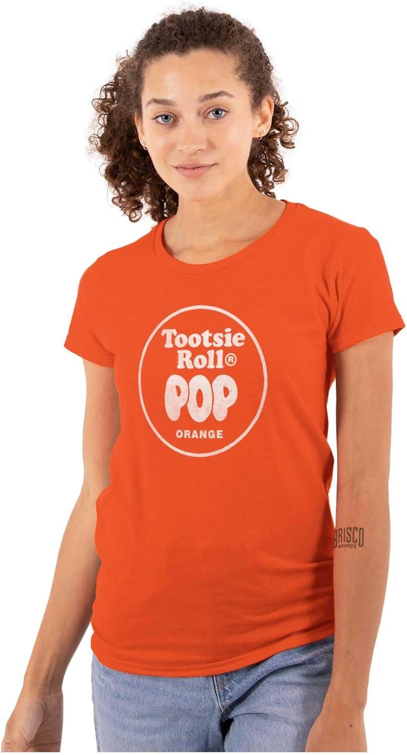 imageTootsie Roll Pop Orange Flavor Womens Slim Fit Graphic TeeOrange