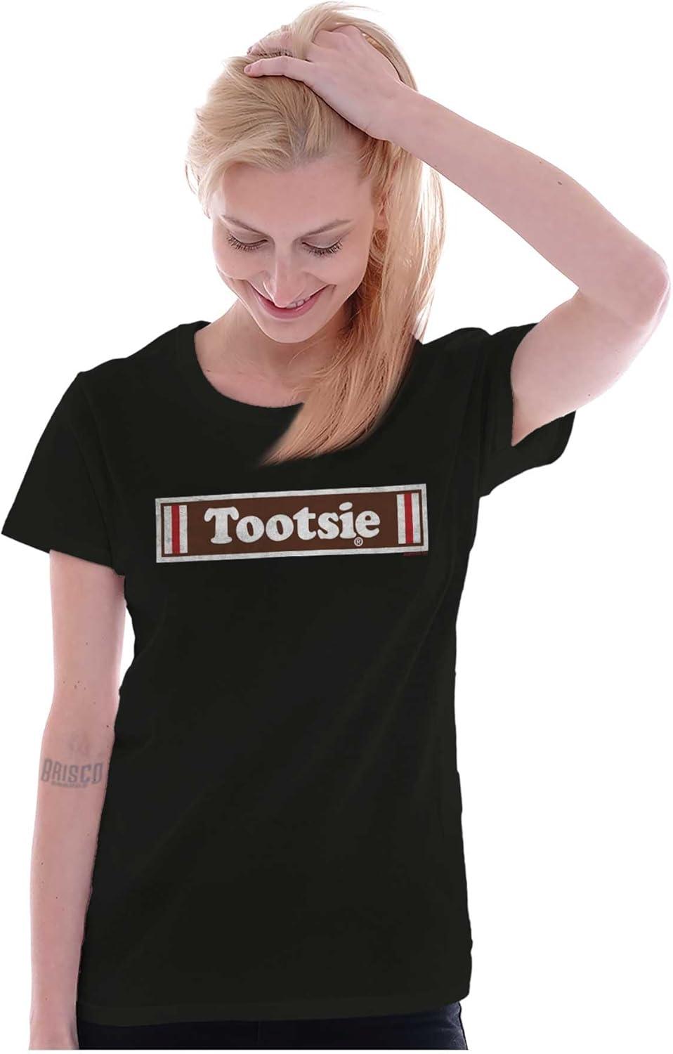 imageVintage Logo Retro Tootsie Roll Candy Womens Slim Fit Graphic TeeDark Heather
