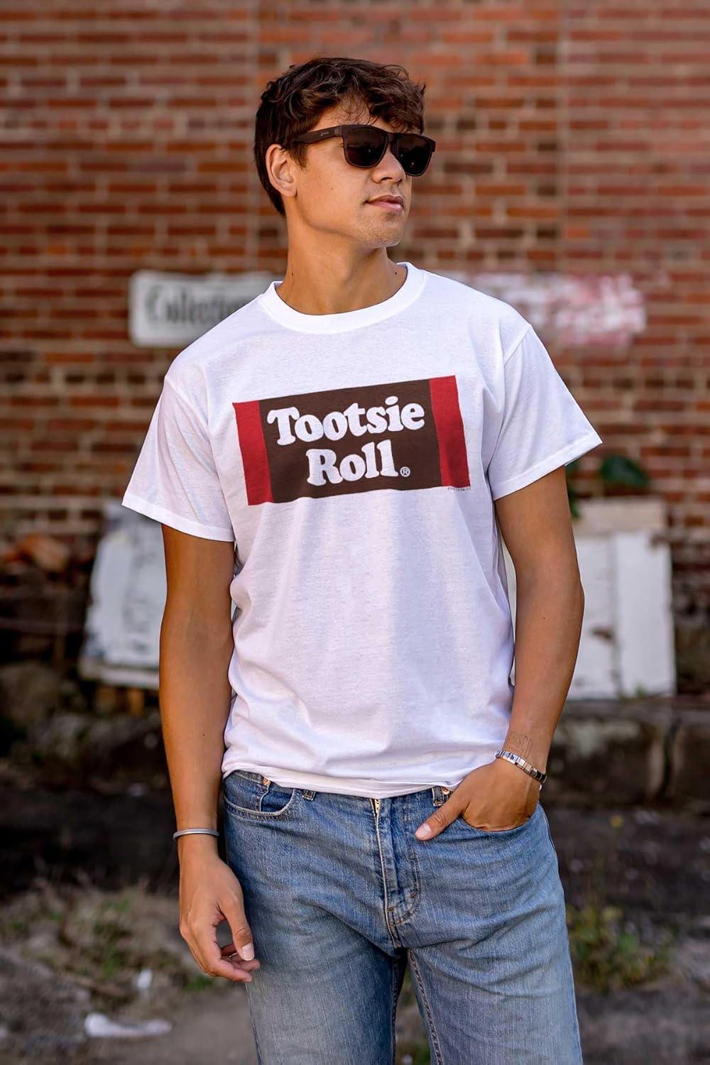 imageVintage Retro Candy Logo Tootsie Roll Graphic T Shirt Men or WomenWhite