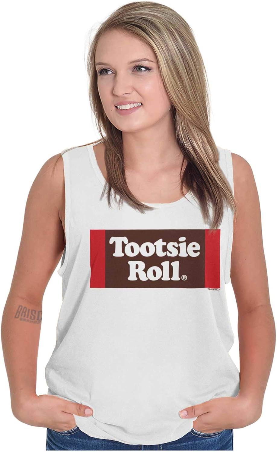 imageVintage Retro Candy Logo Tootsie Roll Tank Top T Shirts Men WomenWhite