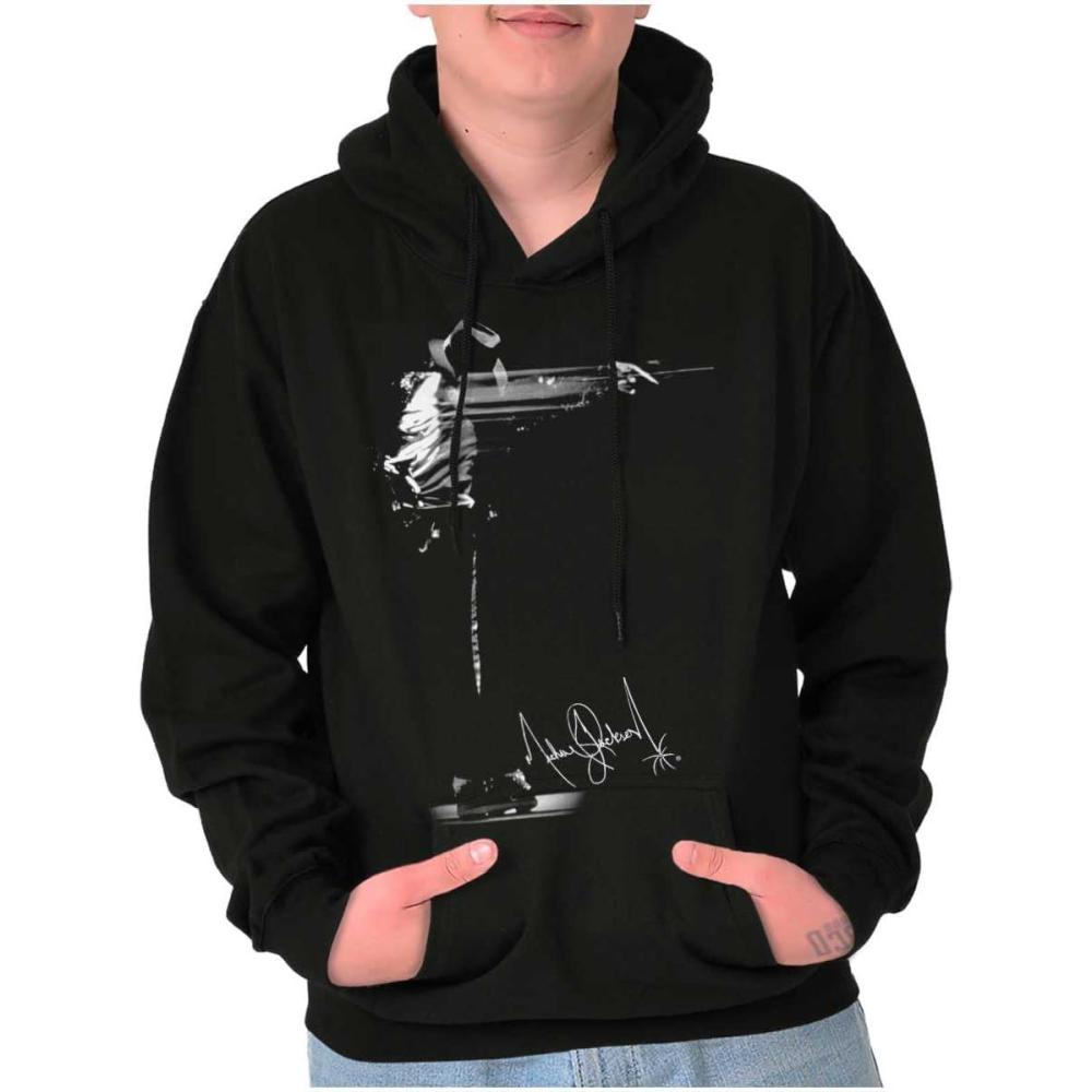 imageBrisco Brands Michael Jackson Signature Autograph Hoodie Sweatshirt Women MenBlack