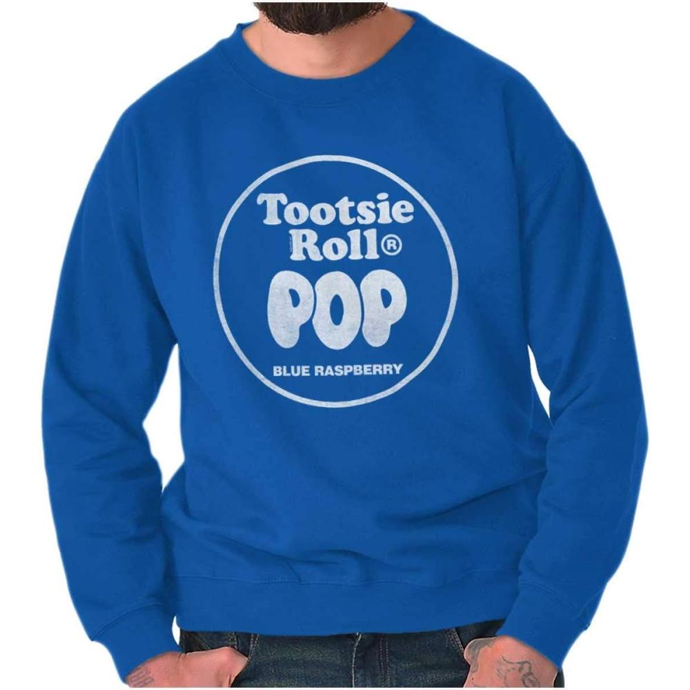 imageBrisco Brands Tootsie Roll Pop Banana Flavored Candy Sweatshirt for Men or WomenBlue Raspberry