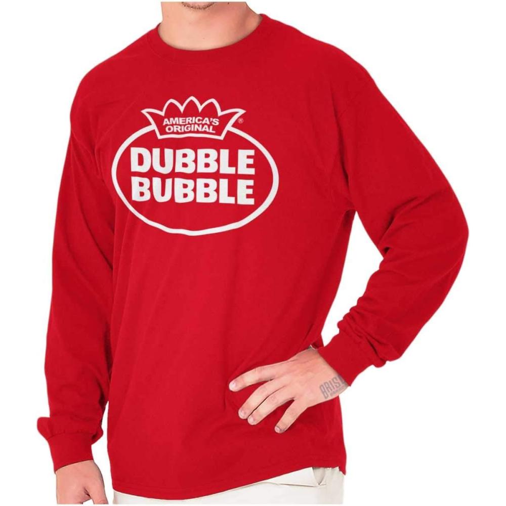 imageDistressed Dubble Bubble Retro Double Long Sleeve Tshirt Men WomenRed