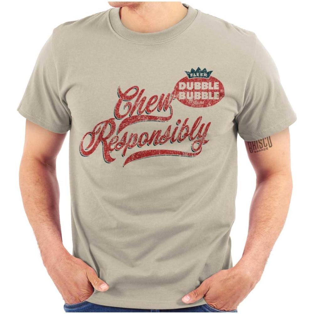imageDubble Bubble Chew Responsibly Graphic T Shirt Men or WomenSand