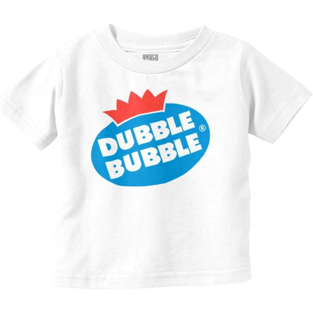 imageDubble Bubble Vintage Double Toddler Boy Girl T ShirtWhite
