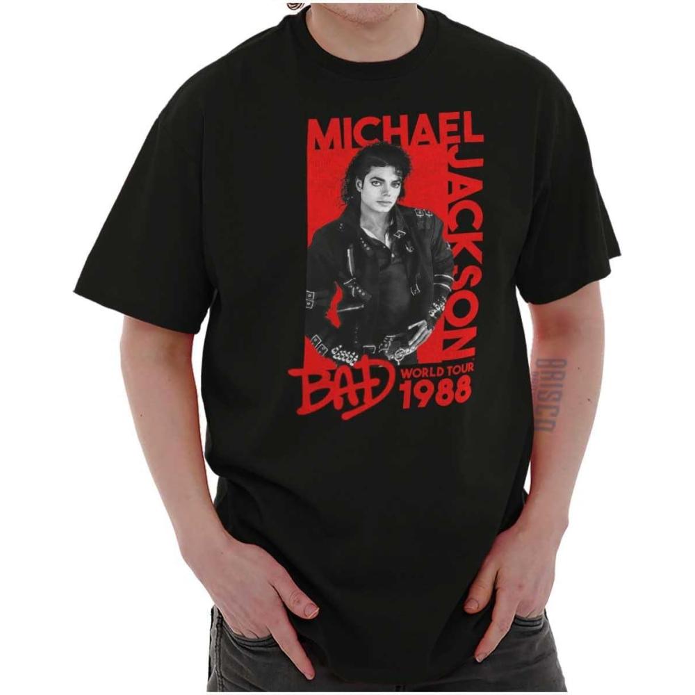 imageMichael Jackson Bad World Your 1988 Graphic T Shirt Men or WomenBlack