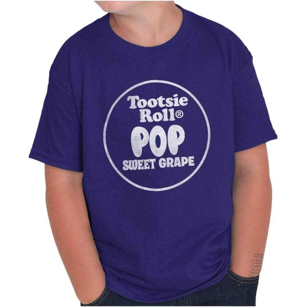 imageRetro Tootsie Pop Flavor Sweet Grape Crewneck T Shirts Boy GirlPurple